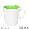 Outside White Inside Color Glaze 12oz Coffee Mug